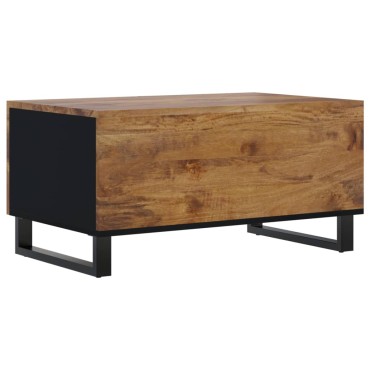 vidaXL Τραπεζάκι Σαλονιού 80x50x40cm Μασίφ Ξύλο Μάνγκο & Επεξ. Ξύλο 1 τεμ.