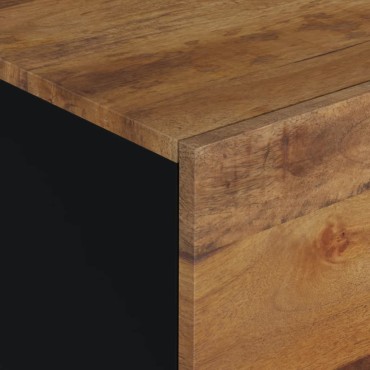 vidaXL Τραπεζάκι Σαλονιού 80x50x40cm Μασίφ Ξύλο Μάνγκο & Επεξ. Ξύλο 1 τεμ.