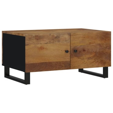 vidaXL Τραπεζάκι Σαλονιού 80x50x40cm Μασίφ Ξύλο Μάνγκο & Επεξ. Ξύλο 1 τεμ.