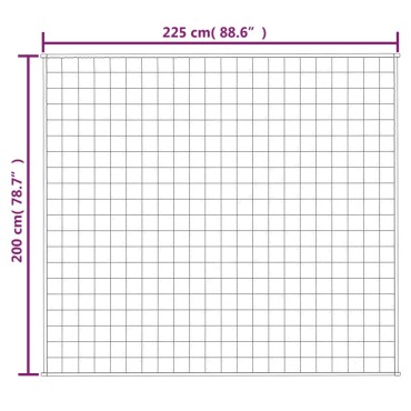 vidaXL Κουβέρτα Βαρύτητας Ανοιχτό Κρεμ 200 x 225 εκ. 13 κ. Υφασμάτινη