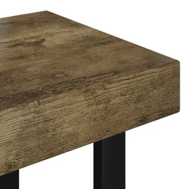 vidaXL Τραπεζάκι Σαλονιού Σκ. Καφέ/Μαύρο 90x45x40cm από MDF/Σίδερο 1 τεμ.