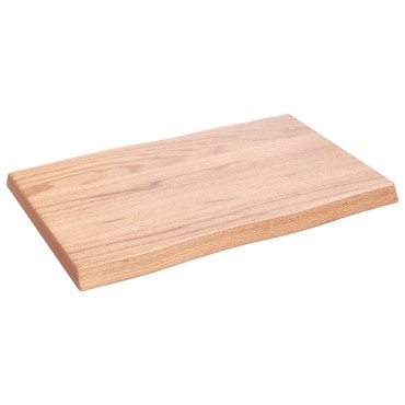 vidaXL Επιφ Τραπεζιού Αν Καφέ 60x40x(2-4)cm Ακατέργ. Μασίφ Ξύλο Δρυός 1 τεμ.