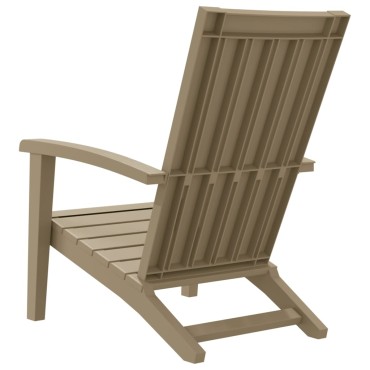vidaXL Καρέκλες Κήπου Adirondack 2 τεμ. Αν. Καφέ από Πολυπροπυλένιο
