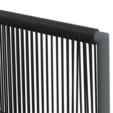 vidaXL Καρέκλες Κήπου 2 τεμ. Μαύρες 54x60,5x83,5cm Συνθ. Ρατάν/Μαξιλ.