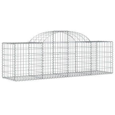 vidaXL Συρματοκιβώτια Τοξωτά 40 τεμ. 200x50x60/80 εκ. Γαλβαν. Ατσάλι