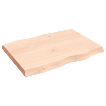 vidaXL Επιφάνεια Τραπεζιού 80x60x(2-6)cm Ακατέργαστο Μασίφ Ξύλο 1 τεμ.