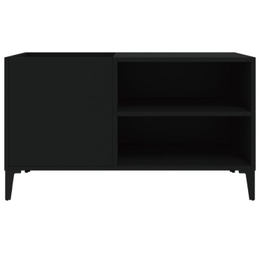 vidaXL Δισκοθήκη Μαύρη 84,5x38x48cm από Επεξεργασμένο Ξύλο 1 τεμ.