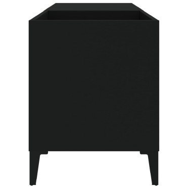 vidaXL Δισκοθήκη Μαύρη 84,5x38x48cm από Επεξεργασμένο Ξύλο 1 τεμ.