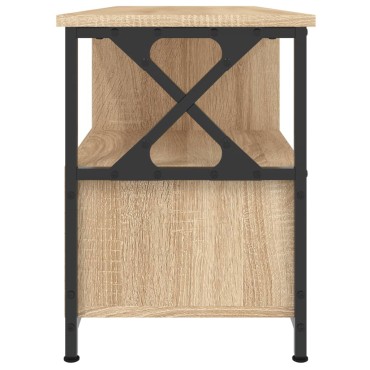 vidaXL Έπιπλο Τηλεόρασης Sonoma Δρυς 102x33x45cm Επεξ. Ξύλο/Σίδερο