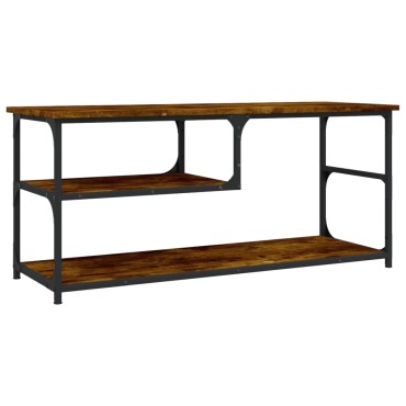 vidaXL Έπιπλο Τηλεόρασης Καπν. Δρυς 103x38x46,5cm Επεξ. Ξύλο & Ατσάλι