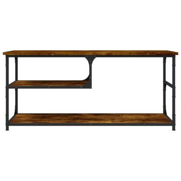 vidaXL Έπιπλο Τηλεόρασης Καπν. Δρυς 103x38x46,5cm Επεξ. Ξύλο & Ατσάλι