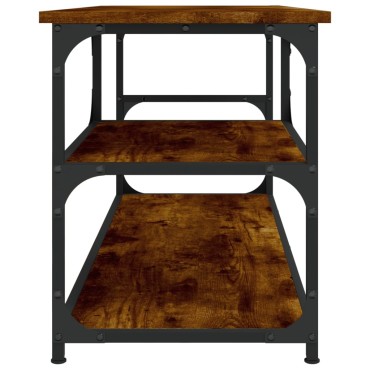 vidaXL Έπιπλο Τηλεόρασης Καπν. Δρυς 103x38x46,5cm Επεξ. Ξύλο & Ατσάλι