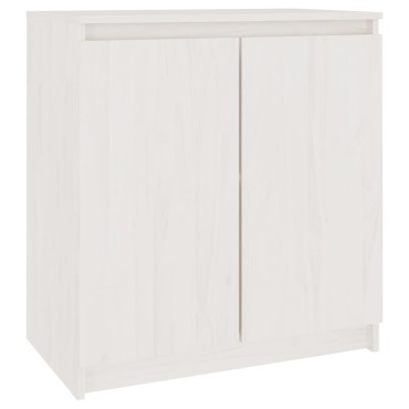 vidaXL Βοηθητικό Ντουλάπι Λευκό 60x36x65cm από Μασίφ Ξύλο Πεύκου 1 τεμ.
