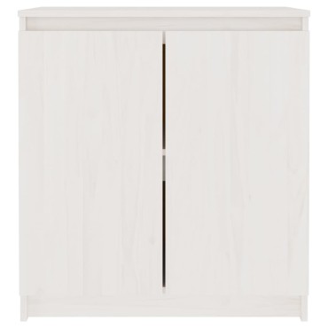 vidaXL Βοηθητικό Ντουλάπι Λευκό 60x36x65cm από Μασίφ Ξύλο Πεύκου 1 τεμ.