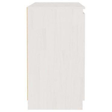 vidaXL Βοηθητικό Ντουλάπι Λευκό 60x36x65cm από Μασίφ Ξύλο Πεύκου 1 τεμ.