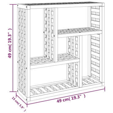 vidaXL Ράφι Τοίχου 49x15x49cm από Μασίφ Ξύλο Καρυδιάς 1 τεμ.
