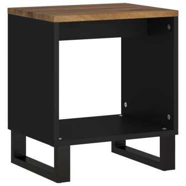 vidaXL Τραπεζάκι Σαλονιού 40x31x46cm Μασίφ Ξύλο Μάνγκο & Επεξ. Ξύλο 1 τεμ.