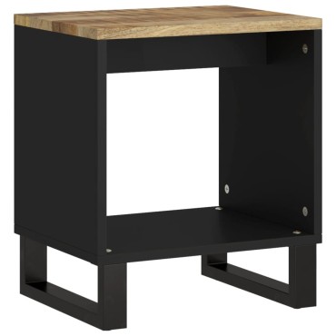 vidaXL Τραπεζάκι Σαλονιού 40x31x46cm Μασίφ Ξύλο Μάνγκο & Επεξ. Ξύλο 1 τεμ.