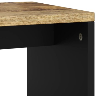 vidaXL Τραπεζάκι Σαλονιού 40x31x46cm Μασίφ Ξύλο Μάνγκο & Επεξ. Ξύλο 1 τεμ.