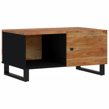 vidaXL Τραπεζάκι Σαλονιού 80x50x40cm Μασίφ Ξύλο Ακακίας & Επεξ. Ξύλο 1 τεμ.