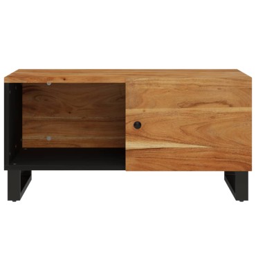 vidaXL Τραπεζάκι Σαλονιού 80x50x40cm Μασίφ Ξύλο Ακακίας & Επεξ. Ξύλο 1 τεμ.