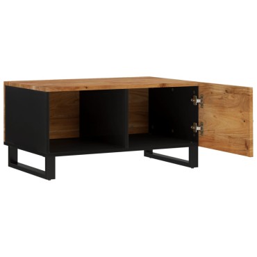 vidaXL Τραπεζάκι Σαλονιού 80x50x40cm Μασίφ Ξύλο Ακακίας & Επεξ. Ξύλο 1 τεμ.