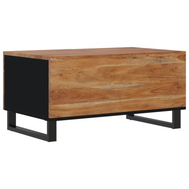 vidaXL Τραπεζάκι Σαλονιού 80x50x40cm Μασίφ Ξύλο Ακακίας & Επεξ. Ξύλο 1 τεμ.