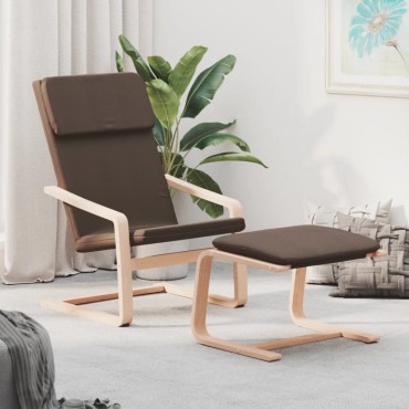 vidaXL Πολυθρόνα Relax Σκούρο Καφέ Υφασμάτινη 59x82x98cm 1 τεμ.