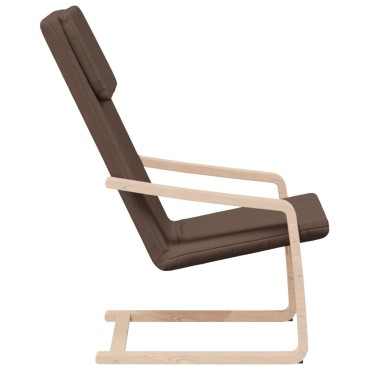 vidaXL Πολυθρόνα Relax Σκούρο Καφέ Υφασμάτινη 59x82x98cm 1 τεμ.