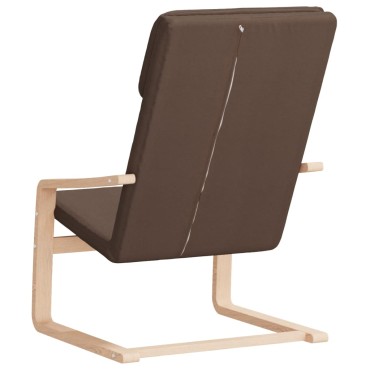 vidaXL Πολυθρόνα Relax Σκούρο Καφέ Υφασμάτινη 59x82x98cm 1 τεμ.