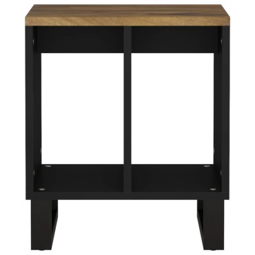 vidaXL Βοηθητικό Τραπέζι 40x31x46cm Μασίφ Ξύλο Μάνγκο & Επεξ. Ξύλο 1 τεμ.
