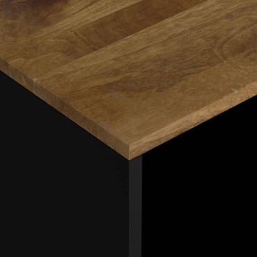 vidaXL Βοηθητικό Τραπέζι 40x31x46cm Μασίφ Ξύλο Μάνγκο & Επεξ. Ξύλο 1 τεμ.