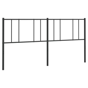 vidaXL Κεφαλάρι Μαύρο Μεταλλικό 187x3x90cm 1 τεμ.