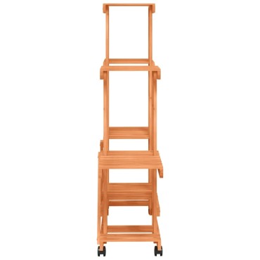 vidaXL Βάση Λουλουδιών Τροχήλατη 95x25x101 εκ. από Μασίφ Ξύλο Ελάτης