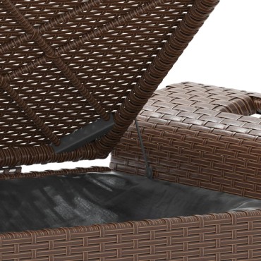 vidaXL Παγκάκι Κήπου με Μαξιλάρι Καφέ 116x46x57cm από Συνθ. Ρατάν 1 τεμ.