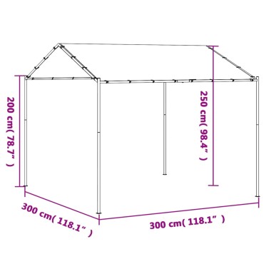vidaXL Τέντα Μπεζ 3 x 3 μ. από Ατσάλι και Ύφασμα