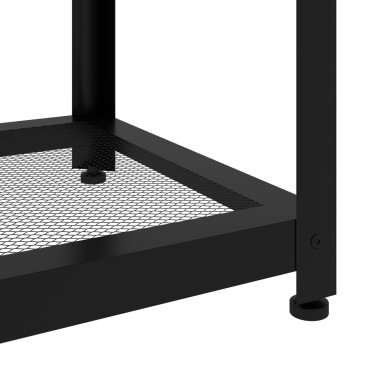 vidaXL Τραπεζάκι Σαλονιού Γκρι/Μαύρο 90x45x45cm από MDF/Σίδερο 1 τεμ.