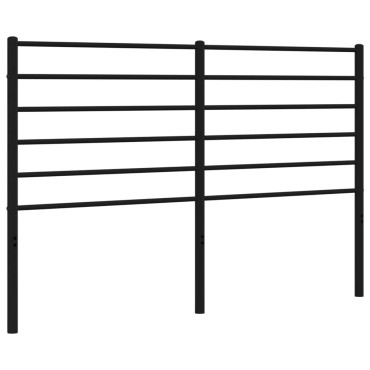 vidaXL Κεφαλάρι Μαύρο Μεταλλικό 125x3x90cm 1 τεμ.