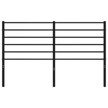 vidaXL Κεφαλάρι Μαύρο Μεταλλικό 125x3x90cm 1 τεμ.