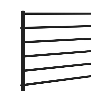 vidaXL Κεφαλάρι Μαύρο Μεταλλικό 125x3x90cm 1 τεμ.