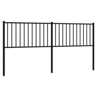 vidaXL Κεφαλάρι Μαύρο Μεταλλικό 187x3x90cm 1 τεμ.
