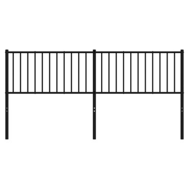 vidaXL Κεφαλάρι Μαύρο Μεταλλικό 187x3x90cm 1 τεμ.