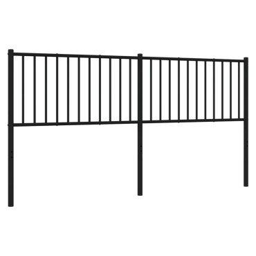 vidaXL Κεφαλάρι Μαύρο Μεταλλικό 187x3x90cm 1 τεμ.