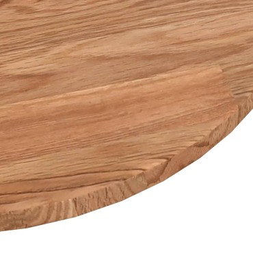 vidaXL Επιφάνεια Τραπεζιού Στρογγυλή Αν. Καφέ 30x1,5cm Ξύλο Δρυός 1 τεμ.