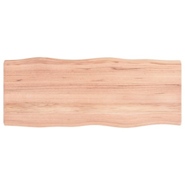 vidaXL Επιφ Τραπεζιού Αν Καφέ 100x40x(2-4)cm Ακατέργ. Μασίφ Ξύλο Δρυός 1 τεμ.