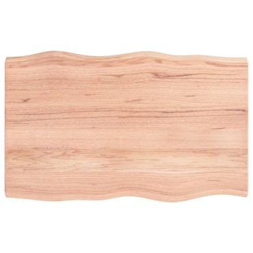 vidaXL Επιφ Τραπεζιού Αν Καφέ 80x50x(2-4)cm Ακατέργ. Μασίφ Ξύλο Δρυός 1 τεμ.