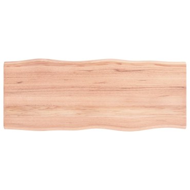 vidaXL Επιφ Τραπεζιού Αν Καφέ 100x40x2cm Επ Μασίφ Ξύλο Δρυός Live Edge 1 τεμ.