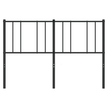vidaXL Κεφαλάρι Μαύρο Μεταλλικό 146x3x90cm 1 τεμ.