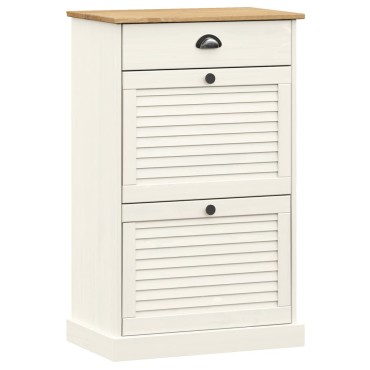 vidaXL Παπουτσοθήκη VIGO Λευκή 60x35x96cm από Μασίφ Ξύλο Πεύκου