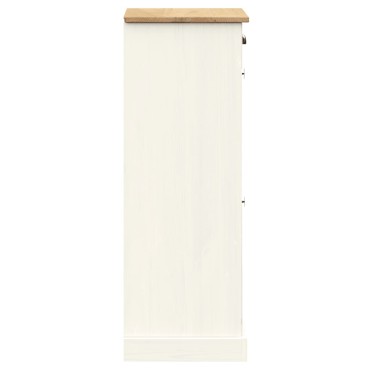vidaXL Παπουτσοθήκη VIGO Λευκή 60x35x96cm από Μασίφ Ξύλο Πεύκου